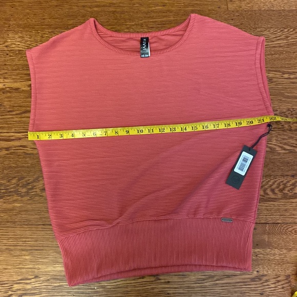 NWT SAVVI XS-SM Garnet Rose Ribbed Kimono Sleeve KARLI Top - Picture 10 of 12